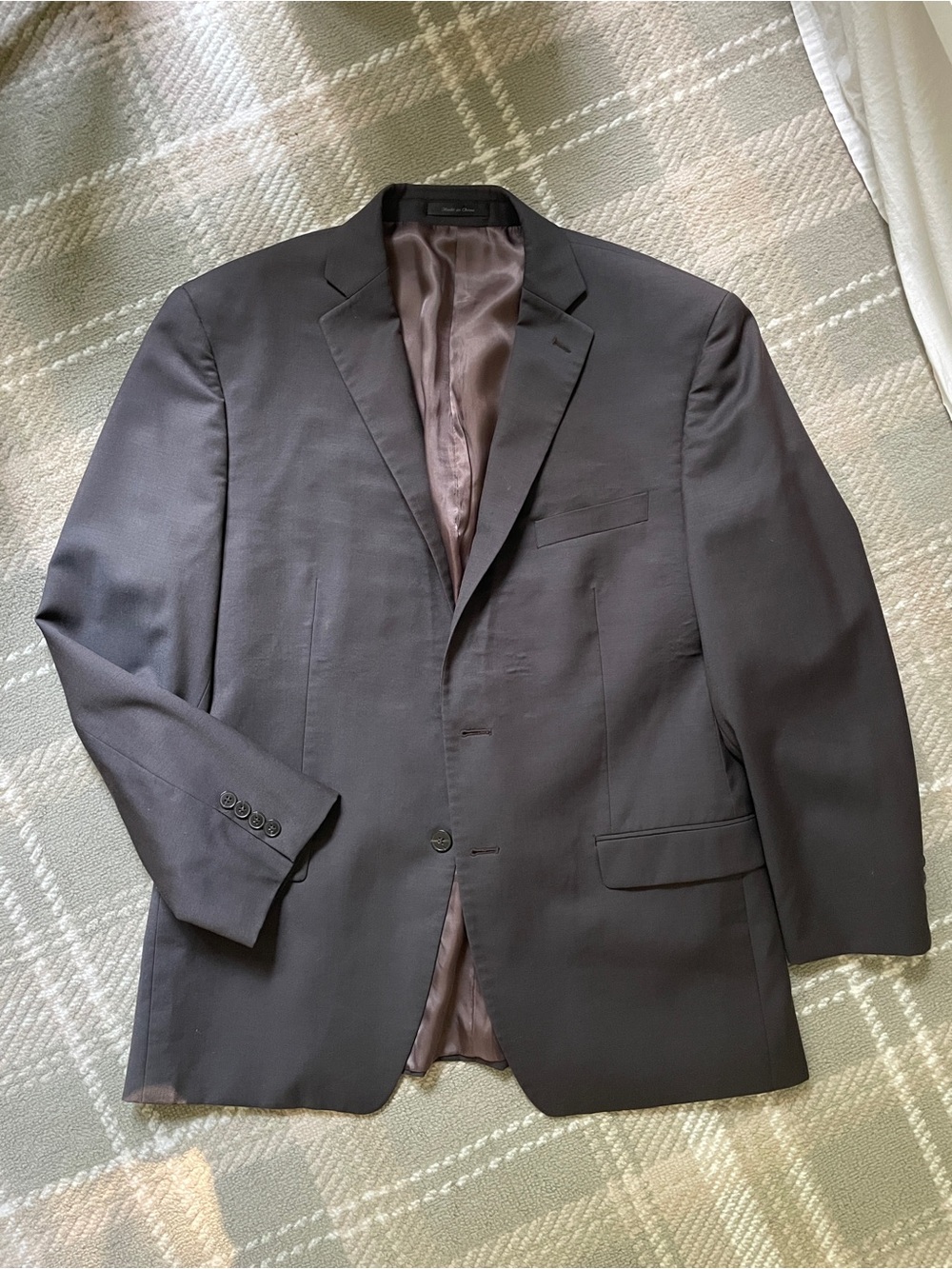 Calvin Klein 100% wool dark brown suit coat 44R